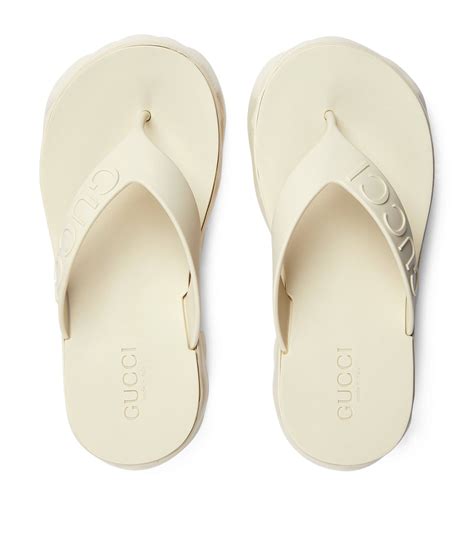 gucci thong sandal white|authentic Gucci thong sandals.